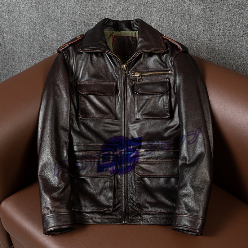 豪奢な ビジネス　vintage　本革 牛革 レザージャケット M6 ライダースジャケット 革ジャンコート Ｍ～5ＸＬ黒 秋冬メンズファッション XLサイズ以上