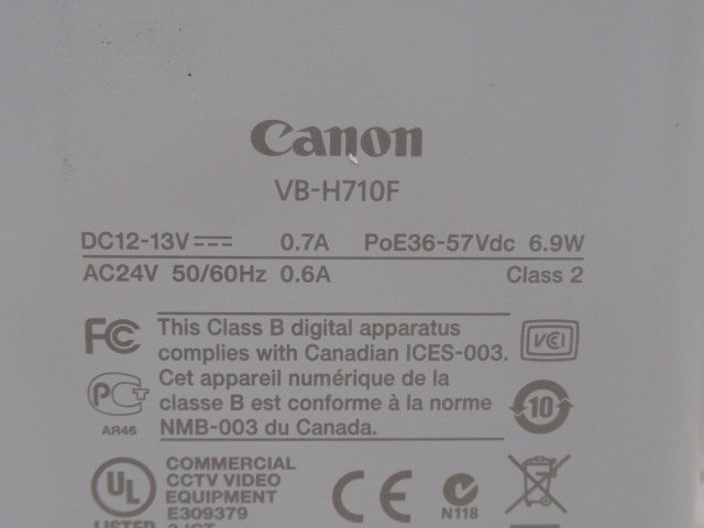 Ω 新G 0111♪ 保証有 Canon【 VB-H710F 】キャノン ネットワークカメラ PoE対応 初期化済・祝10000!取引突破!!_画像8