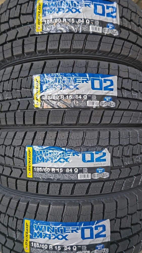 【今期入荷分 2023年製 数量限定 即納 】 ダンロップ ウィンターマックス WM02 185/60R15 4本 新品 未使用品 個人宅可 185/60-15_画像1