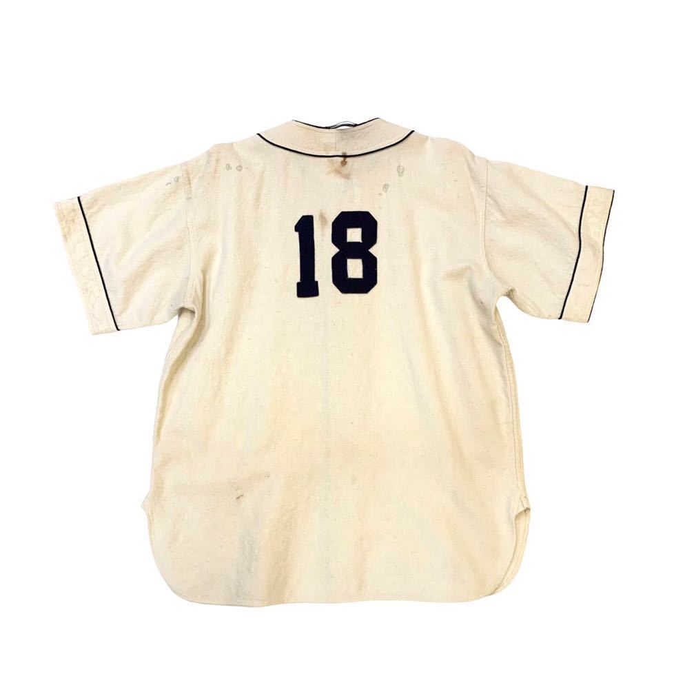 VINTAGE 40s 50s ウール ベースボール シャツ 大きめ BASEBALL SHIRT WOOL ビンテージ ベースボールシャツ HAMILTON ハミルトン_画像7