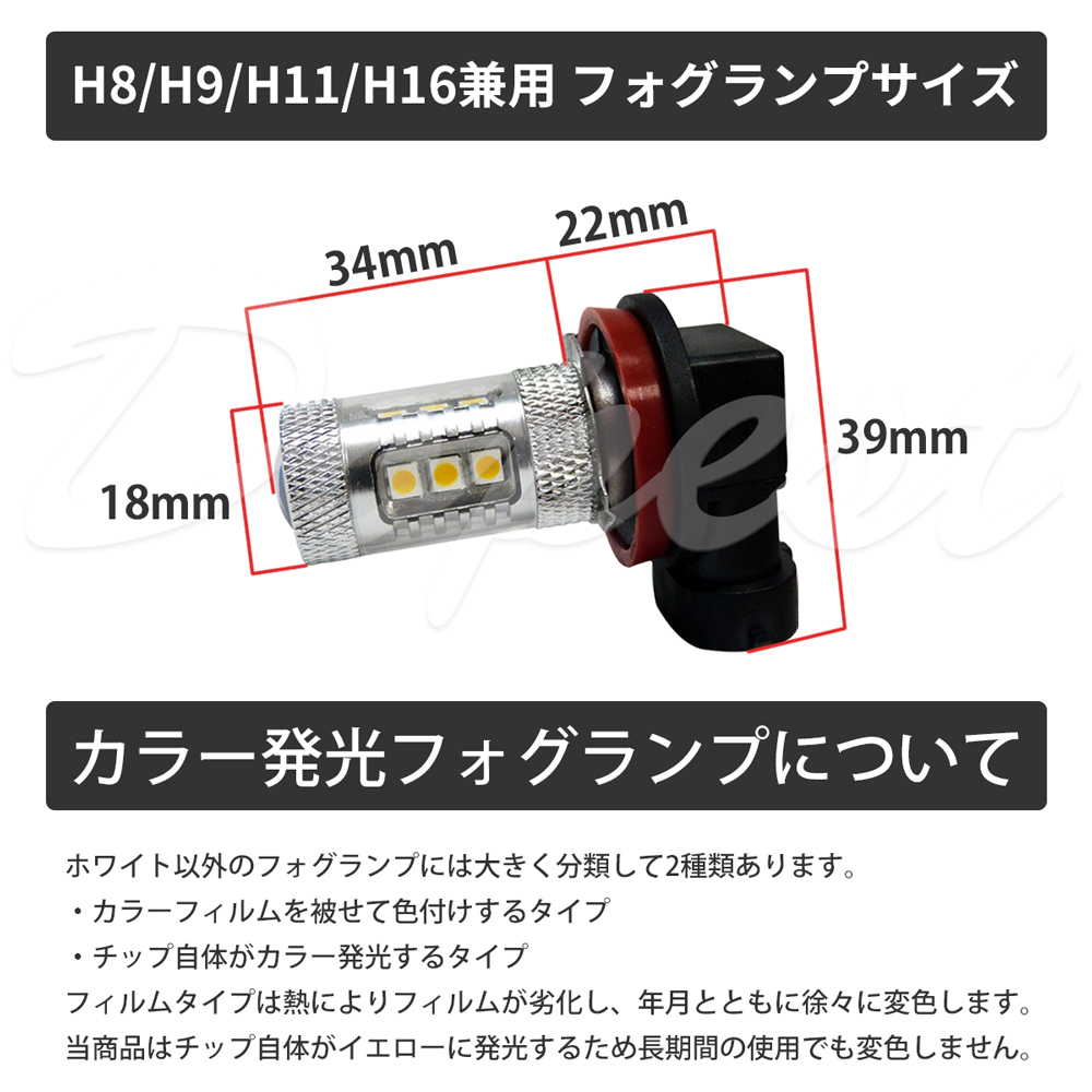 LEDフォグランプ イエロー H11 キャラバン/NV350 E26系 H24.6～_画像3