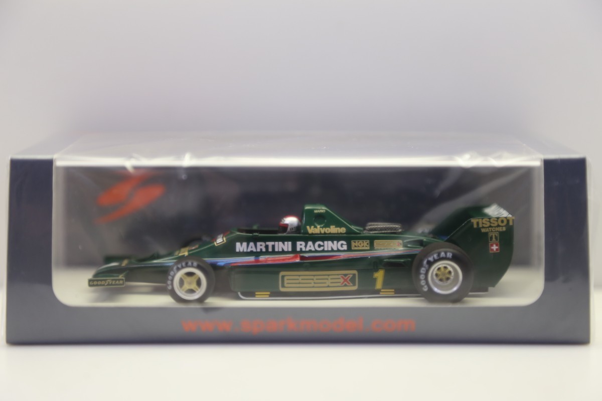 スパークモデル 1/43 マルティニ ロータス80 1979年 スペインGP 3位 #1 M.アンドレッティ　S4240　58AIH0A