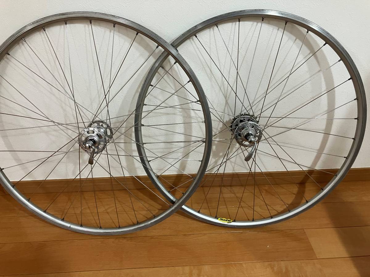 自転車　Record　レコード　カンパニョーロ　CAMPAGNOLO ハブ クイックリリース 前後ホイール　700　MAVIC_画像2