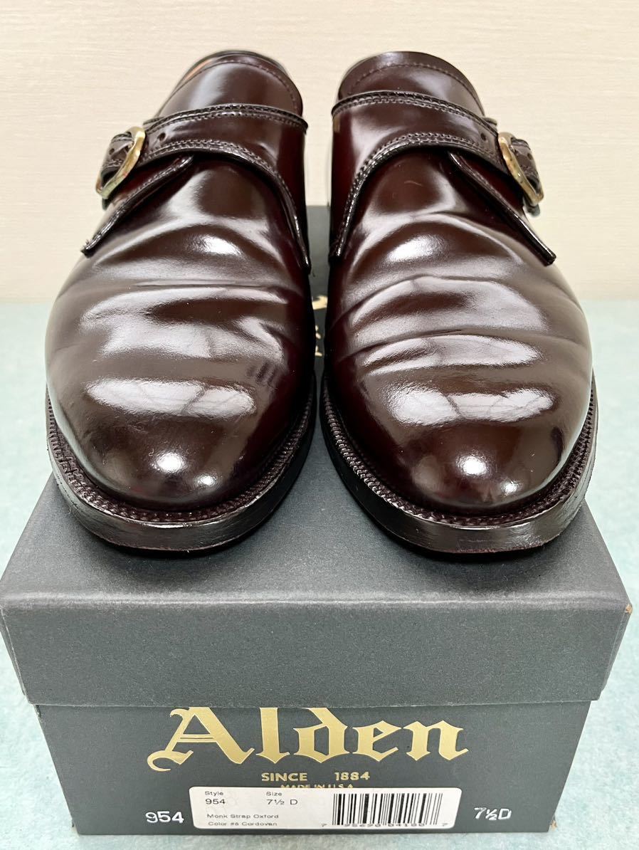 日本人気超絶の Alden オールデン モンクストラップ コードバン Shoes