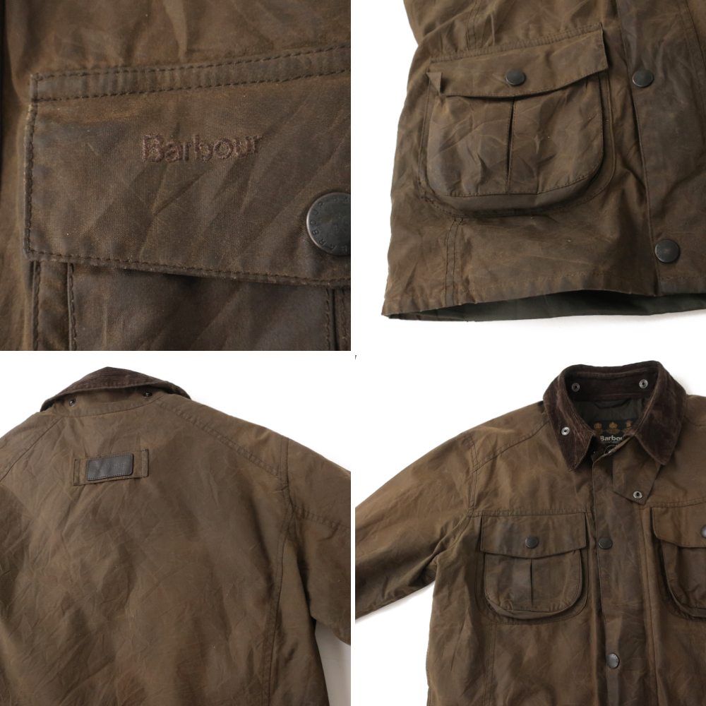 希少◎英国製Barbour バブアー DAUNTLESS 中綿オイルドジャケット ミリタリー　マットブラウン(M) イングランド製 ダウントレス_画像4