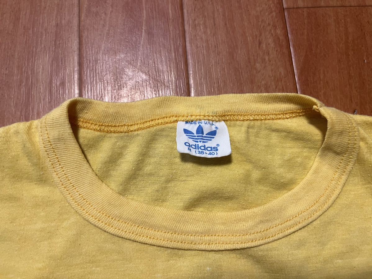 70s 80s adidasアディダス レインボー グラデ Tシャツ ビンテージ 検 トレフォイル ロゴ west Germany 西ドイツ champion atp ヴィンテージ_画像7