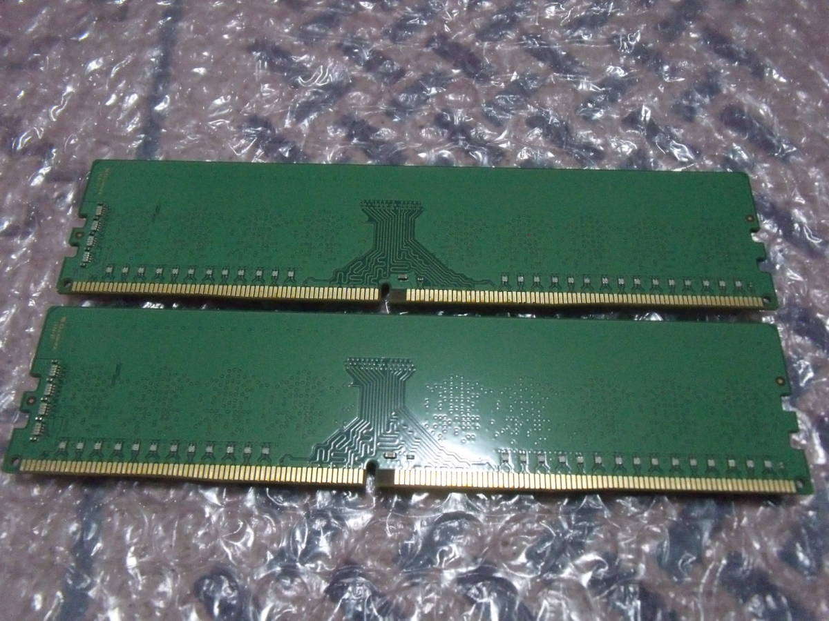 【送料込み 即決】SAMSUNG純正 DDR4 2400 PC4-19200 ECC Unbuffered 8GB×2枚 計16GB 片面実装_画像3