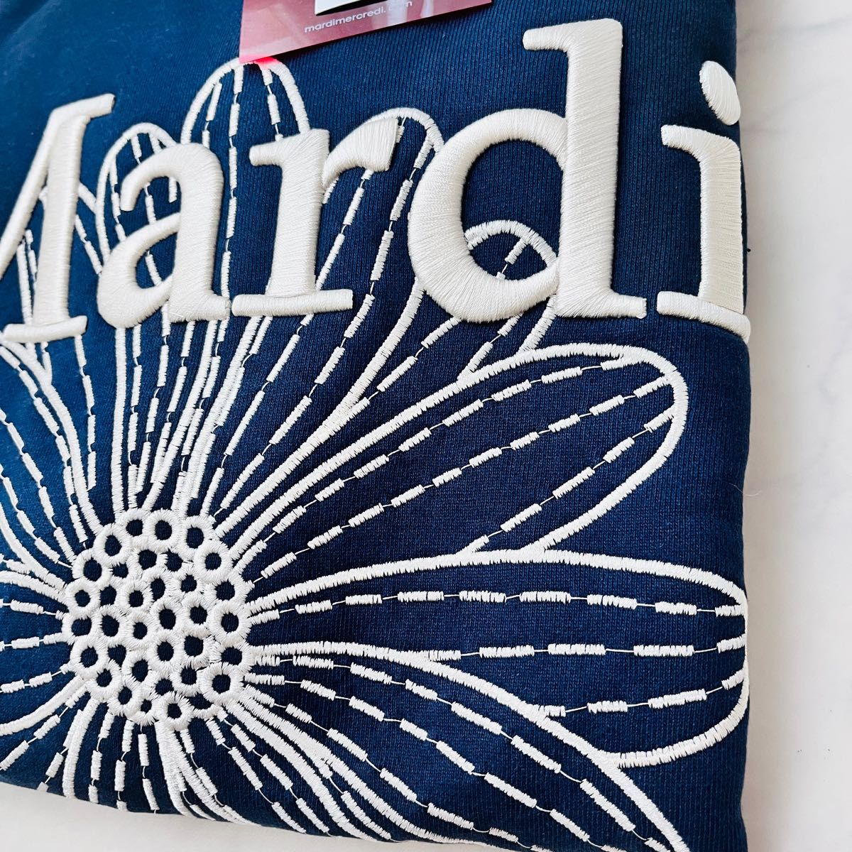 Mardi Mercredi マルディメクルディ 刺繍スウェット ネイビー 韓国 トレーナー マルディ タグ付 新品