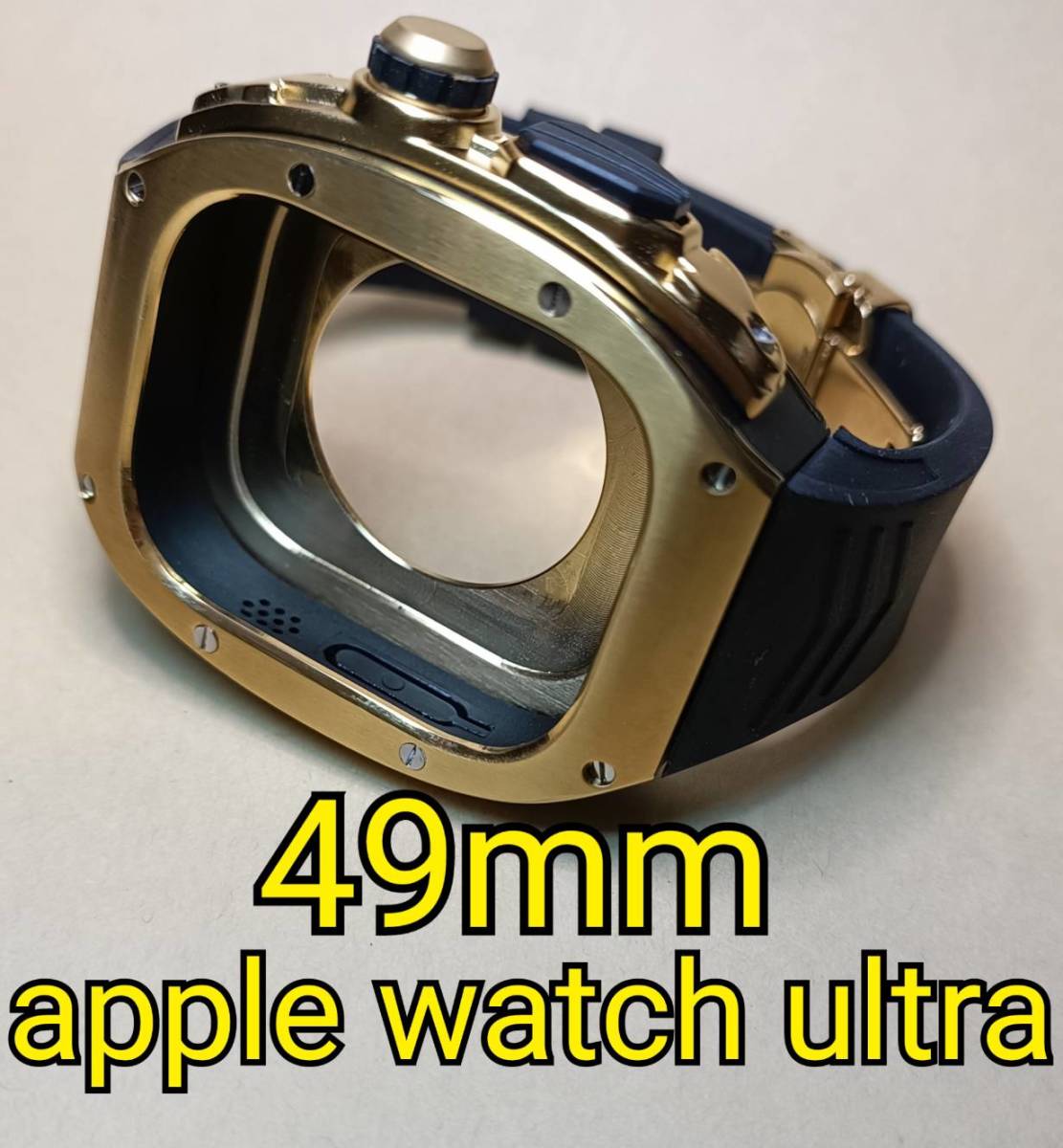 金 49mm apple watch ultra アップルウォッチウルトラ ケース ラバー