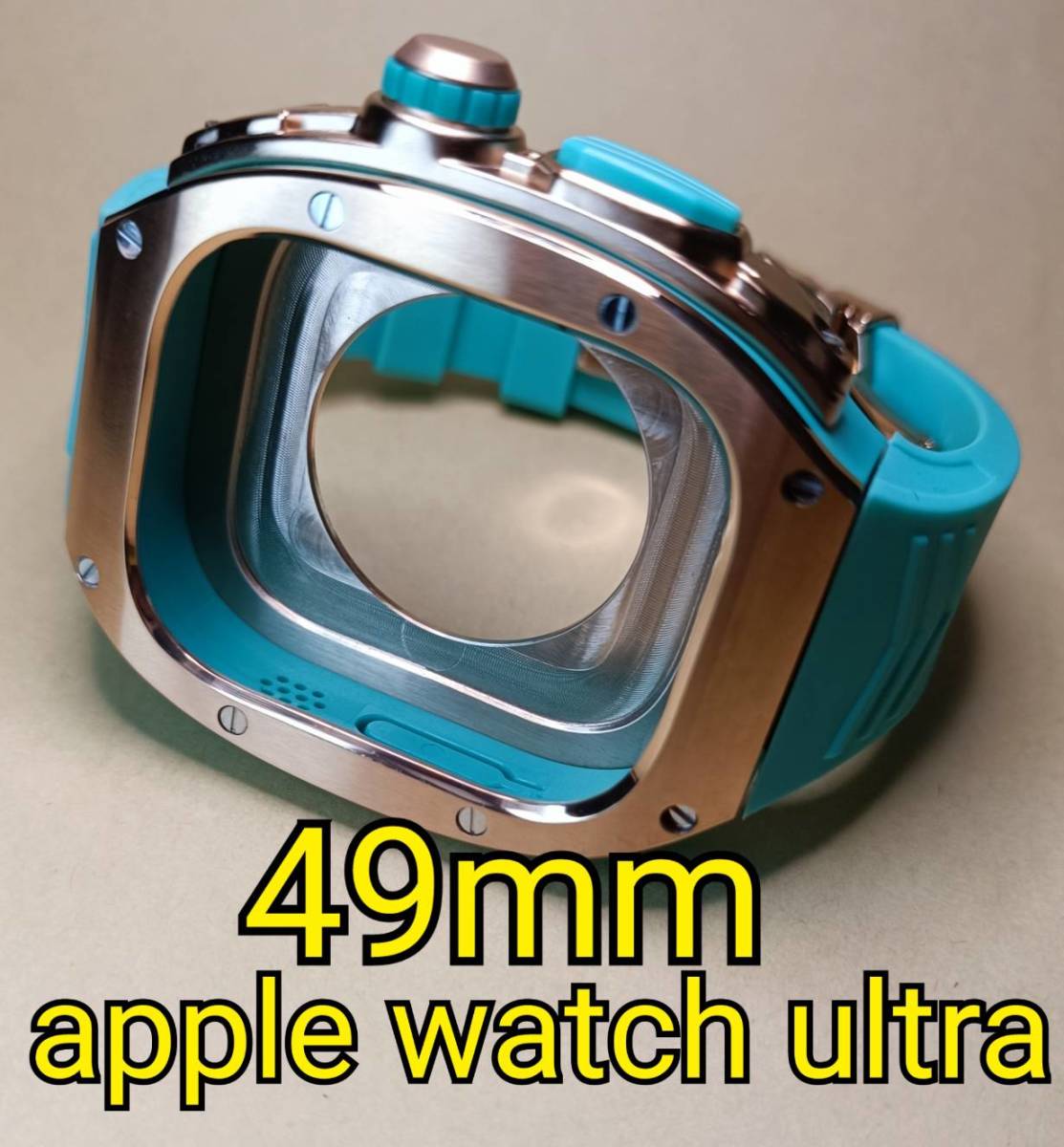 最高級 カスタム ラバー 45mm○チタンxカーボンxRG○メタル 44mm apple