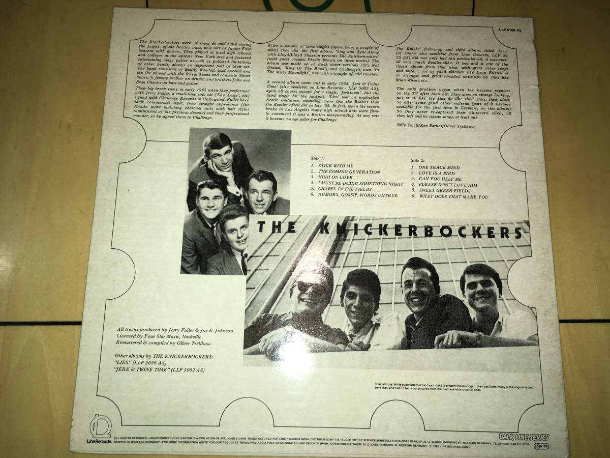 LPレコード/輸入盤●ニッカボッカーズThe Knickerbockers / Stay With Us_画像2