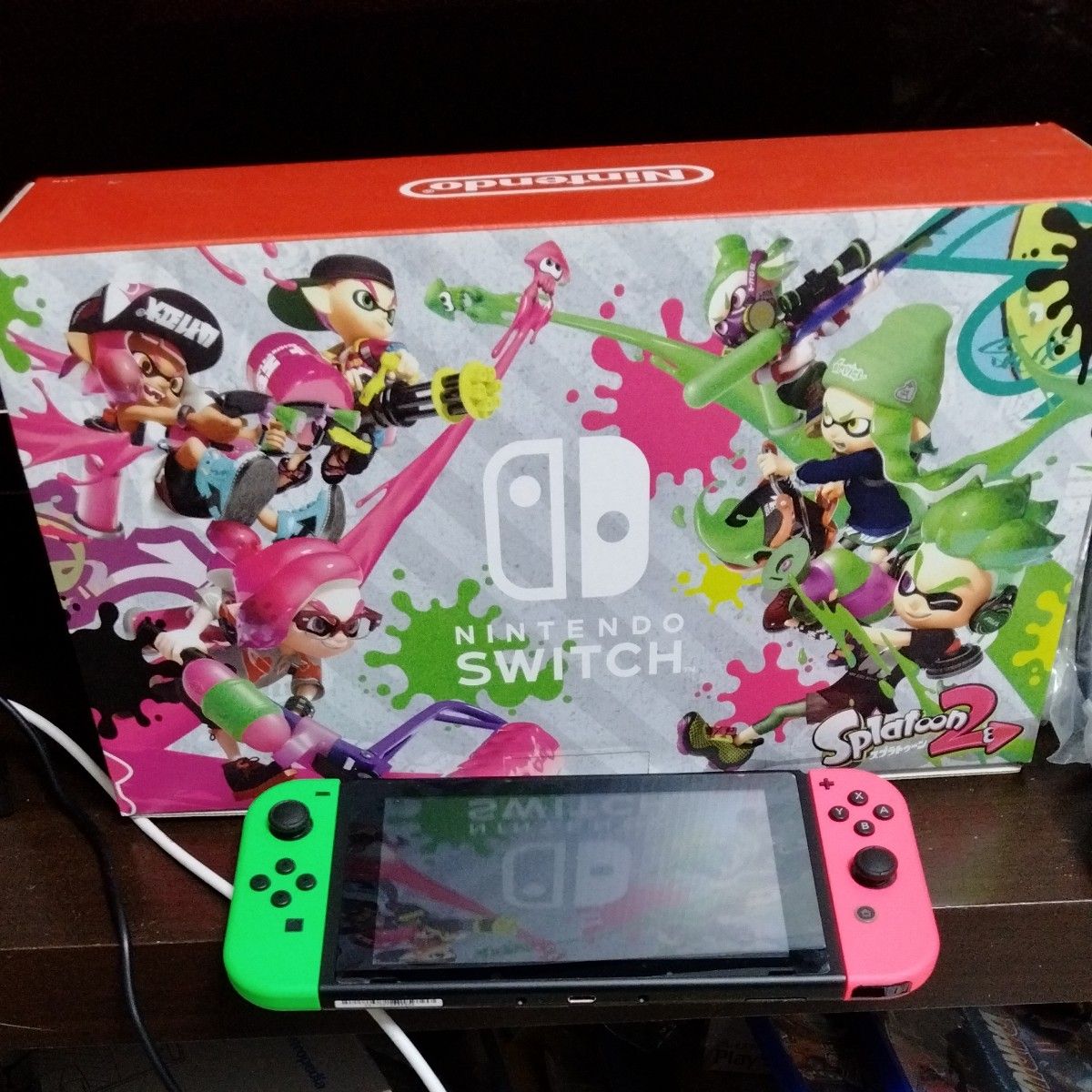 任天堂 スイッチ Switch スプラトゥーン2 本体セット 未対策機 うちわ