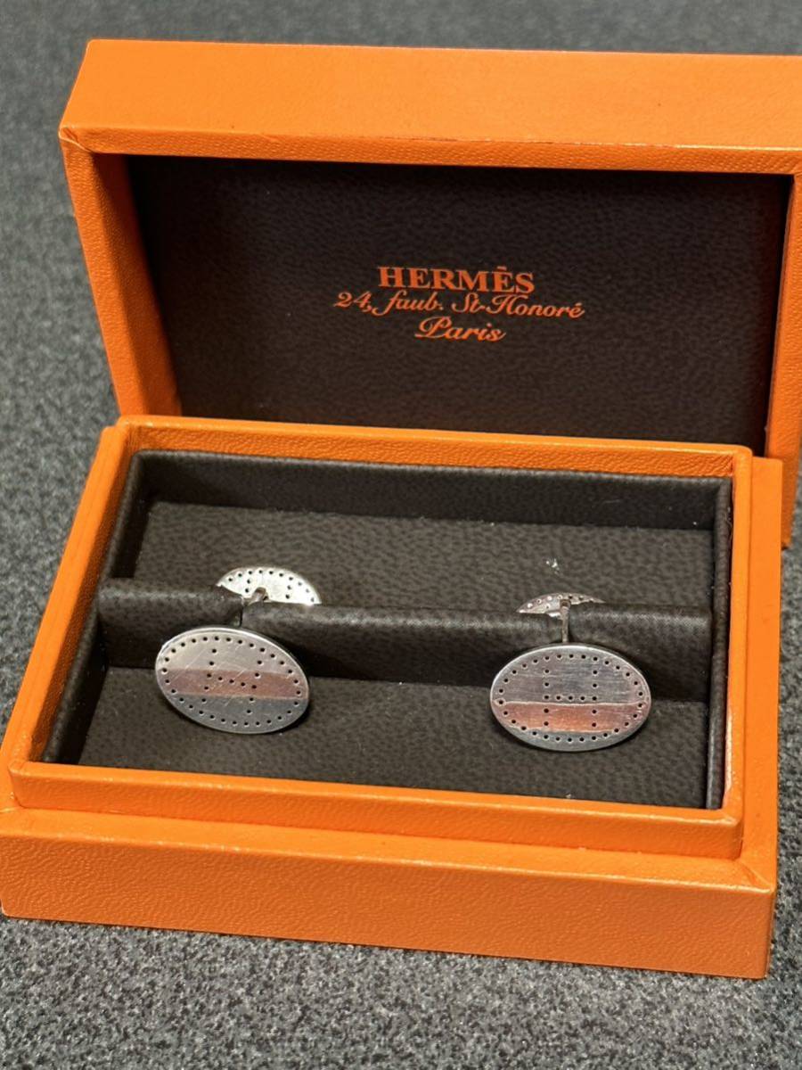 大人気新品 エルメス HERMES silver カフス ビンテージ 年代物 925 AG