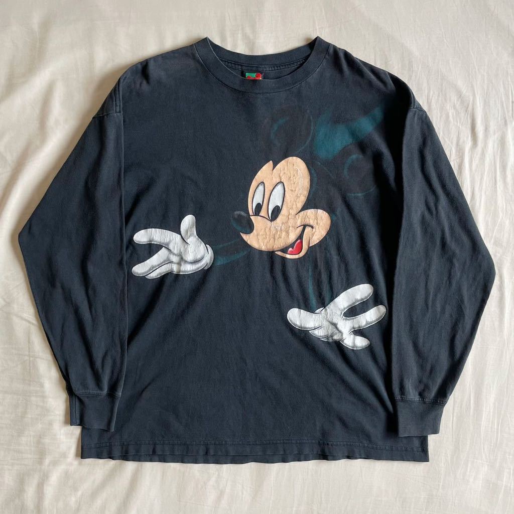 通販 ビンテージ ロンT 長袖 L USA製 Tシャツ プリント Mickey 90s