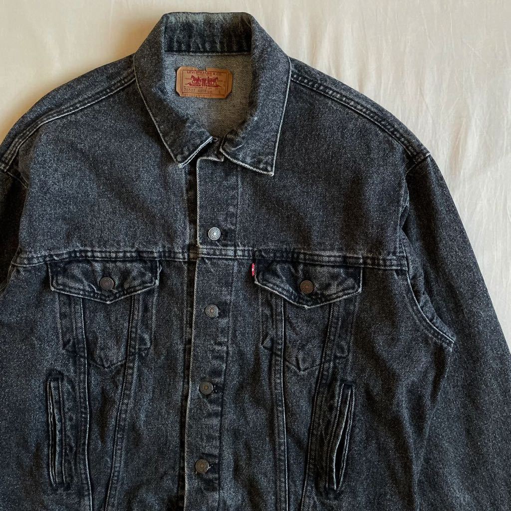 極上! 80s Levi’s 70507 先染め ブラック L デニムジャケット USA製 ビンテージ 黒 Gジャン リーバイス 70505 70506 70s 90s