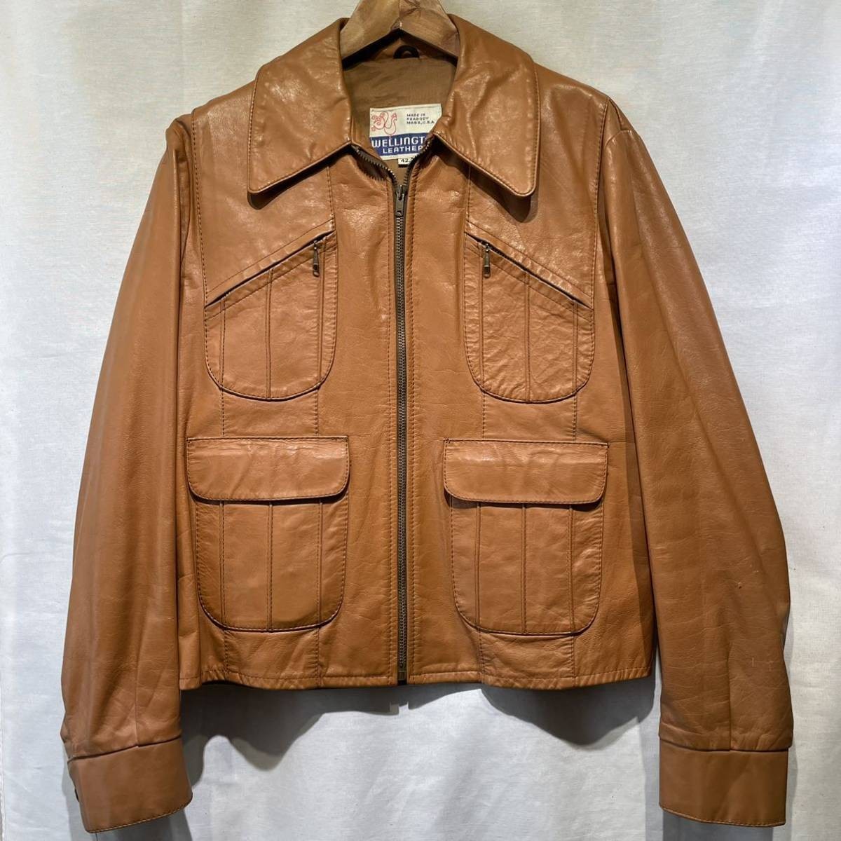 人気ブランドの LEATHERS WELLINGTON 70s 希少! ヴィンテージ 90s 80s