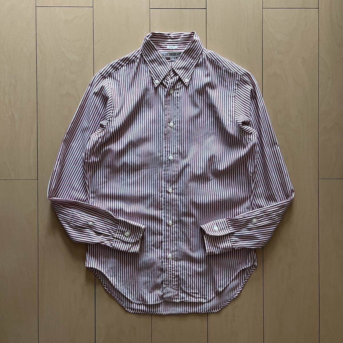 Individualized Shirt インディヴィ ながそ長袖シャツ ストライプシャツ アメリカ製 USA製 ボタンダウン ブロード ポプリン