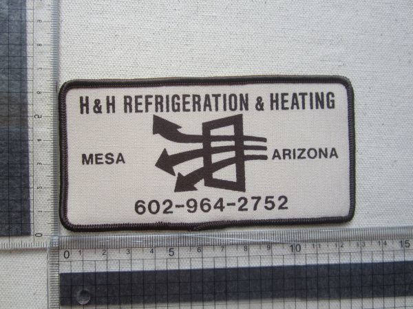 ビンテージ H&H REFRIGERATION&HEATING プリント ワッペン/企業 パッチ USA 古着 ワークシャツ アメカジ ② 130_画像6