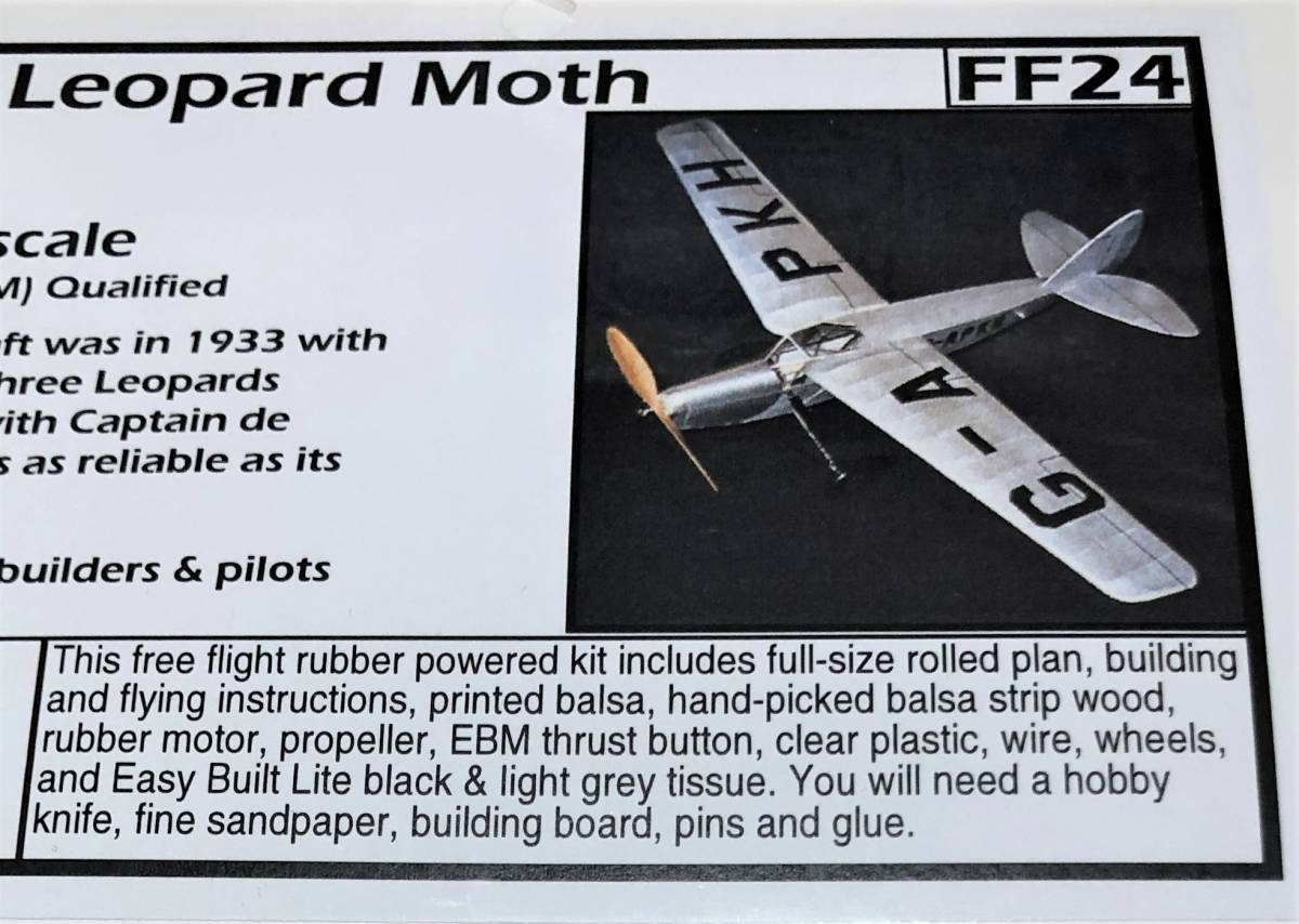 【ゴム動力機】Easy Built製de Havilland Leopard Moth（翼長：22”=559mm）・・・ 残り1_画像3