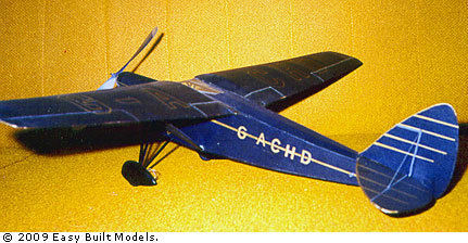 【ゴム動力機】Easy Built製de Havilland Leopard Moth（翼長：22”=559mm）・・・ 残り1_画像5
