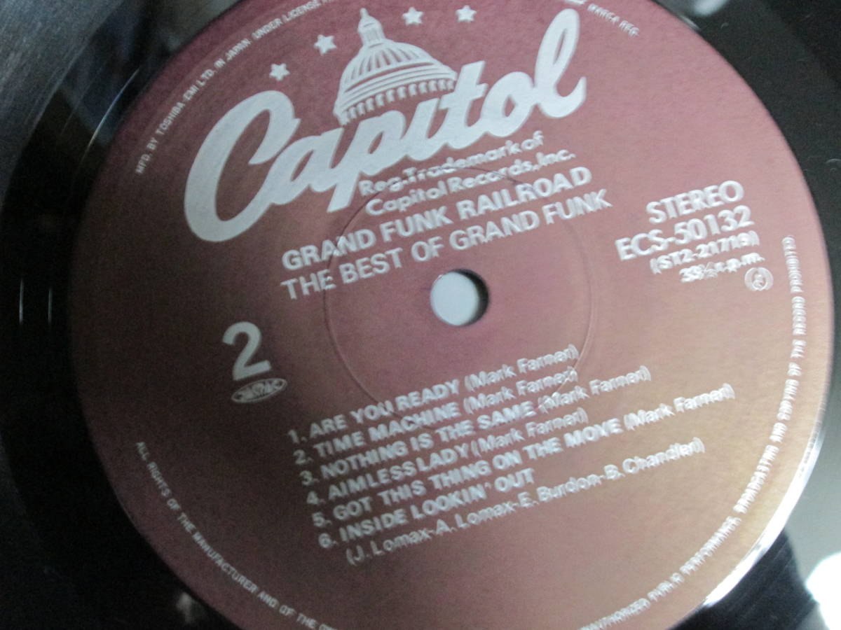 【送料無料】中古レコード ★GRAND FUNK RAILROAD/THE BEST OF GRAND FUNK ☆グランド・ファンク・レイルロード ECS-50132_画像7