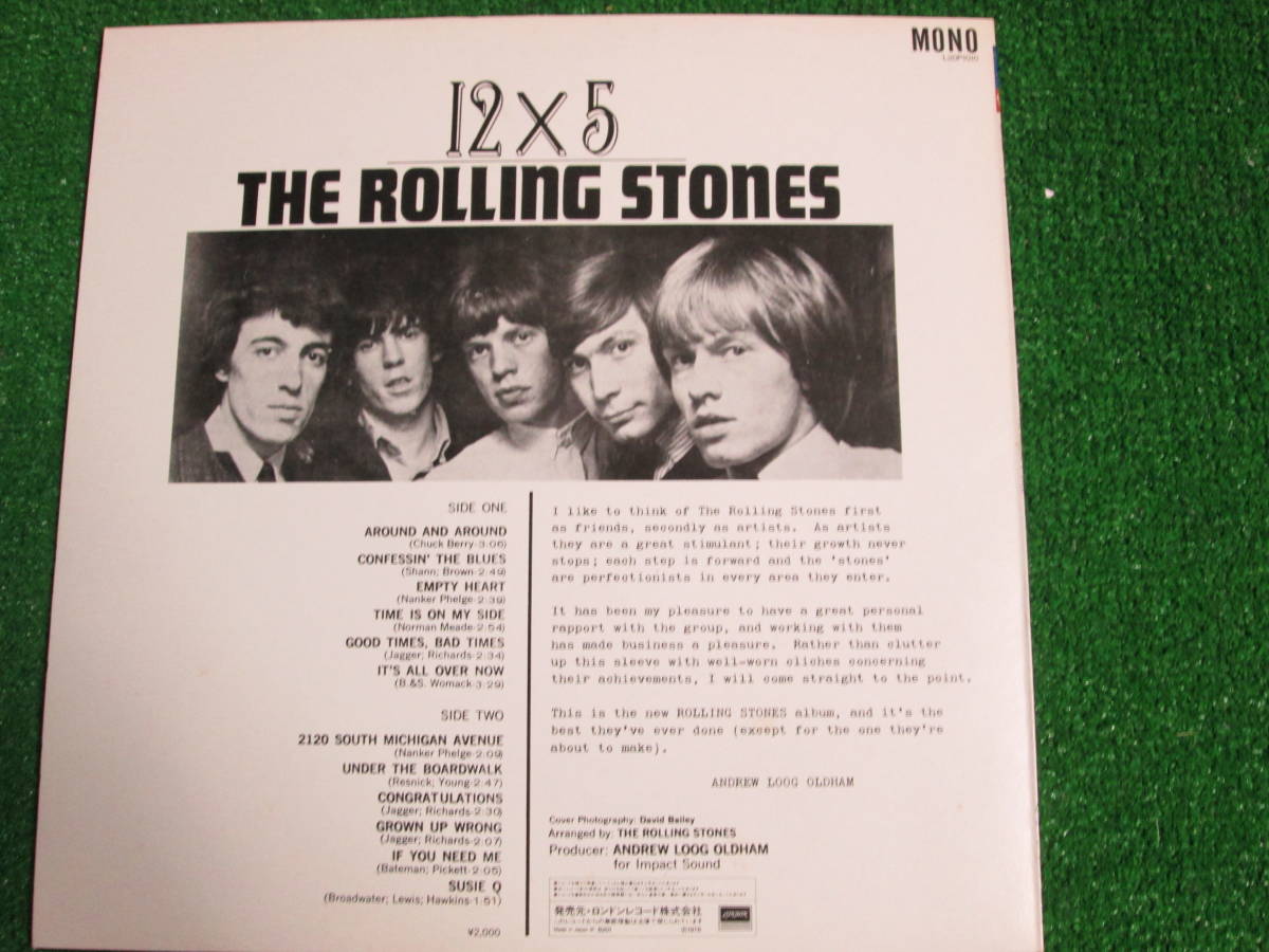 【送料無料】中古レコード ★THE ROLLING STONES/THE ROLLING STONES 12X5'　☆ローリング・ストーンズ MONO L20P1010_画像2