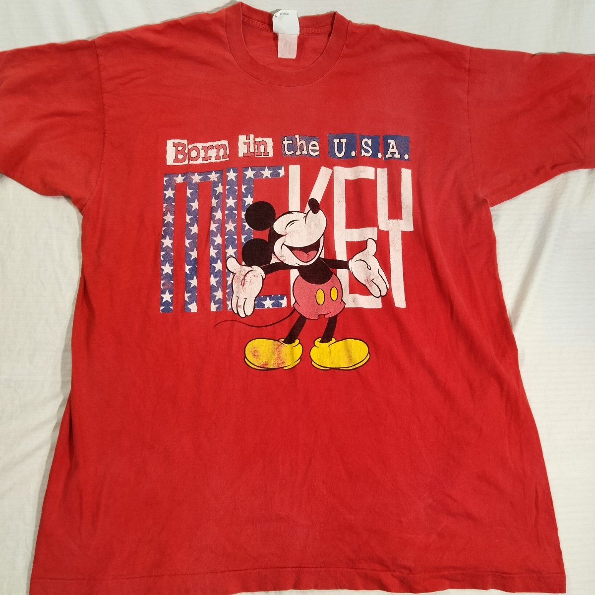 90s ビンテージ MICKEY MOUSE ミッキーマウス　半袖プリント　 Tシャツ XL 2XL ゆったり　タップリサイズ　ビッグシルエット　vintage _画像2