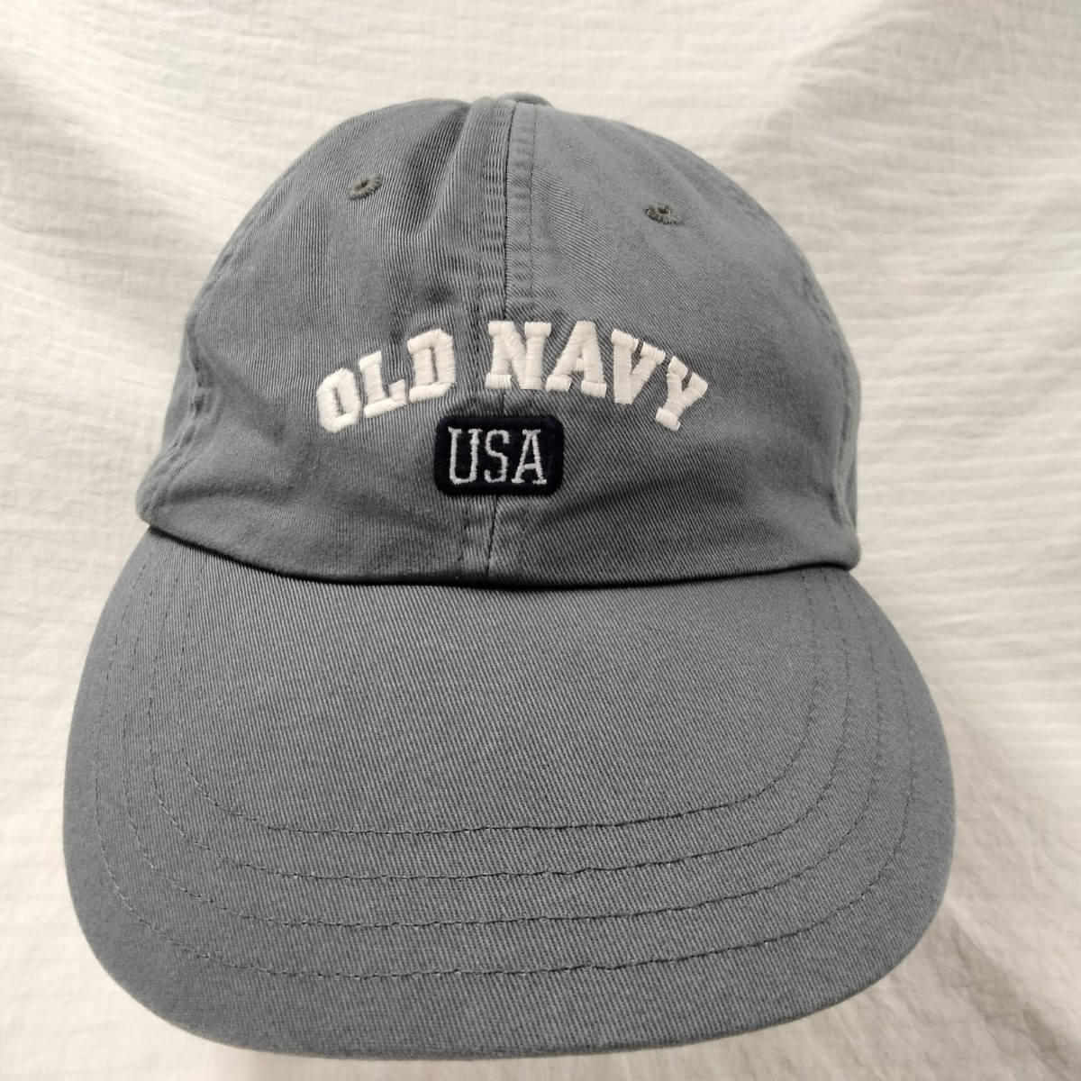オールドネイビー　old navy キャップ　cap タグ付　未使用　デッドストック　deadstock 2003 ブルーグレー　6パネル　男女兼　帽子　L XL_画像1