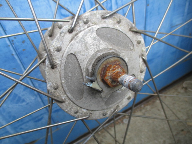 27インチ自転車 前輪   Ｓtainlessホイール・タイヤ(27ｘ1 3/8 w/o)・チュ-プ セット  （H14）の画像2