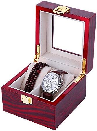  2本用 腕時計収納ボックス 木製 ガラス天板 コレクションケース ウォッチ アクセサリ 腕時計収納ケース 時計保管_画像8