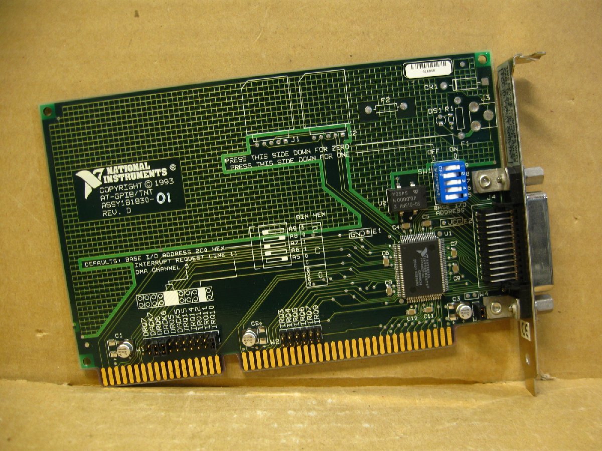 ▽National Instruments AT-GPIB/TNT IEEE 488.2 Plug And Play interface Board 中古 ASSY181830-01_画像1