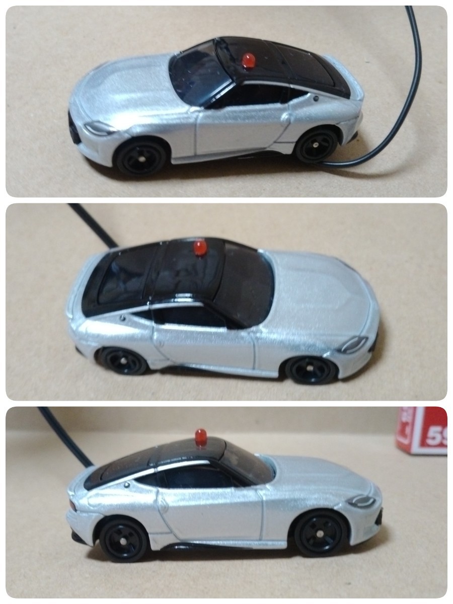  dummy scanner Fairlady Z Z34 RZ34 S30 Nissan mask patrol car Tomica LED 12V 3 light blinking crime prevention anti-theft new model Z silver 