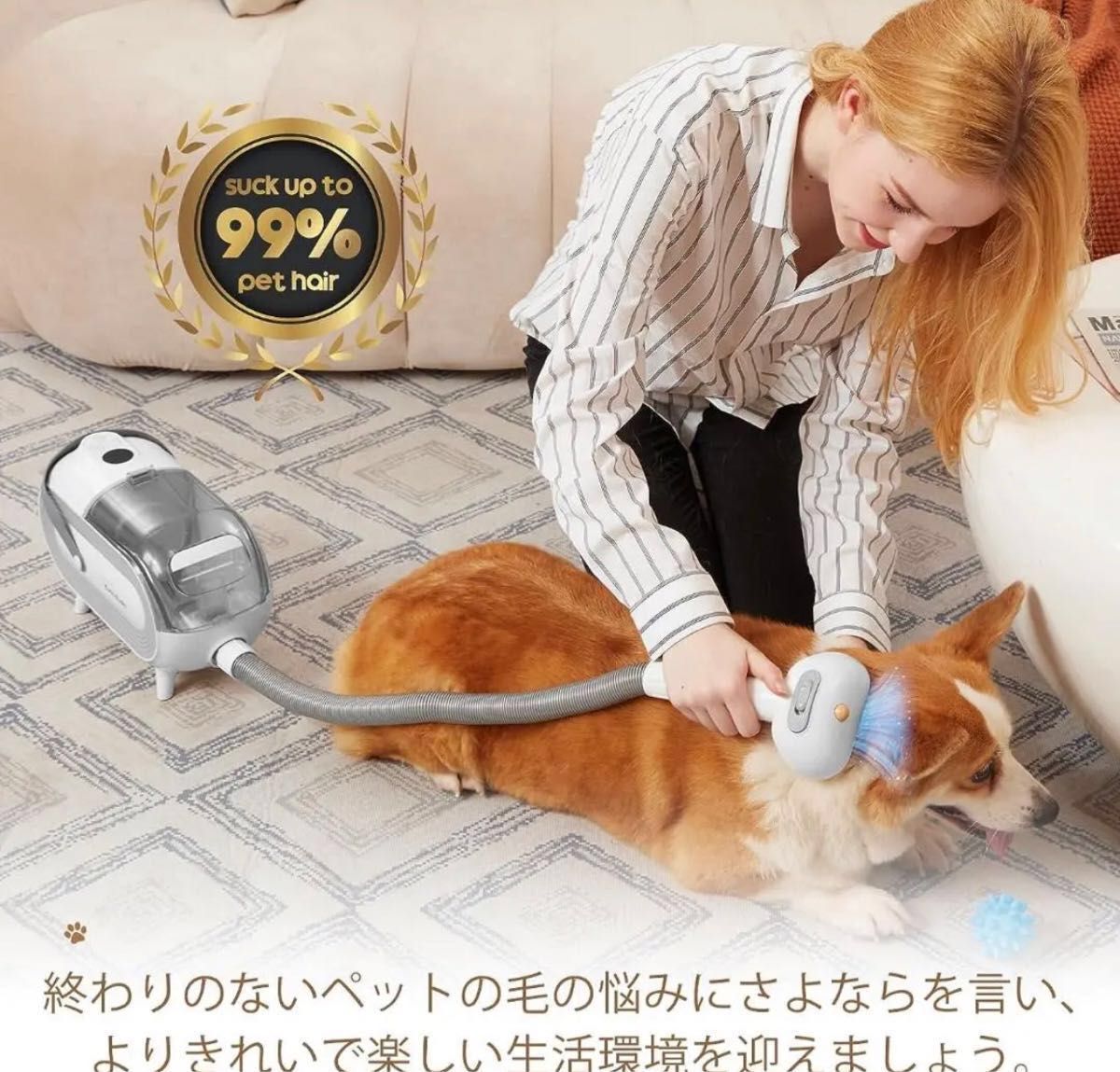 ペット用 バリカンセット 犬 猫 バリカン ペットグルーミング ペットドライヤー グレー グルーミング ヘアカット 家庭用 ケア用