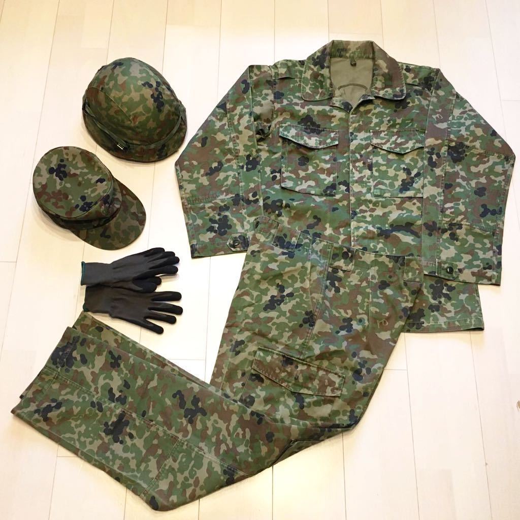 陸上自衛隊 まとめ売り 戦闘服 迷彩服 4A 88式鉄帽レプリカ テッパチ 