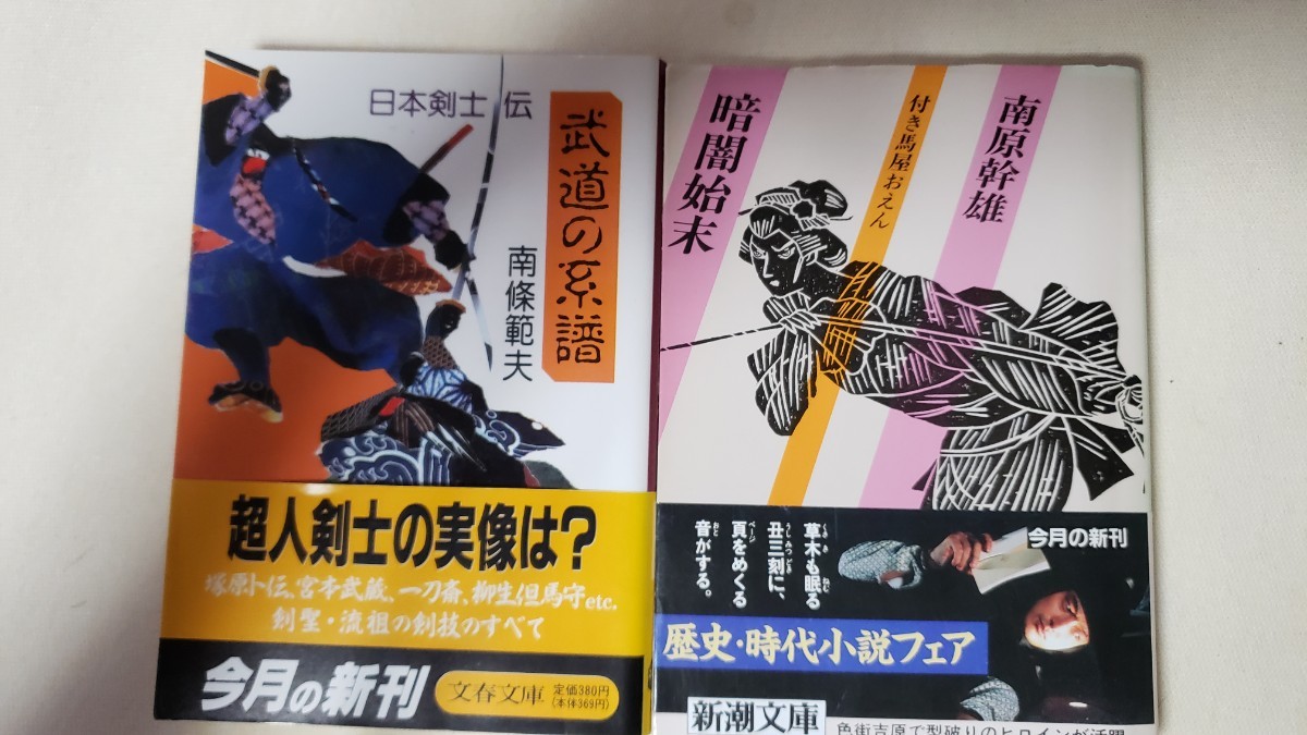 2冊セット　暗闇始末＋武道の系譜 日本剣士伝 南條範夫 文春文庫【管理番号By3CP本北11-309by1】_画像1