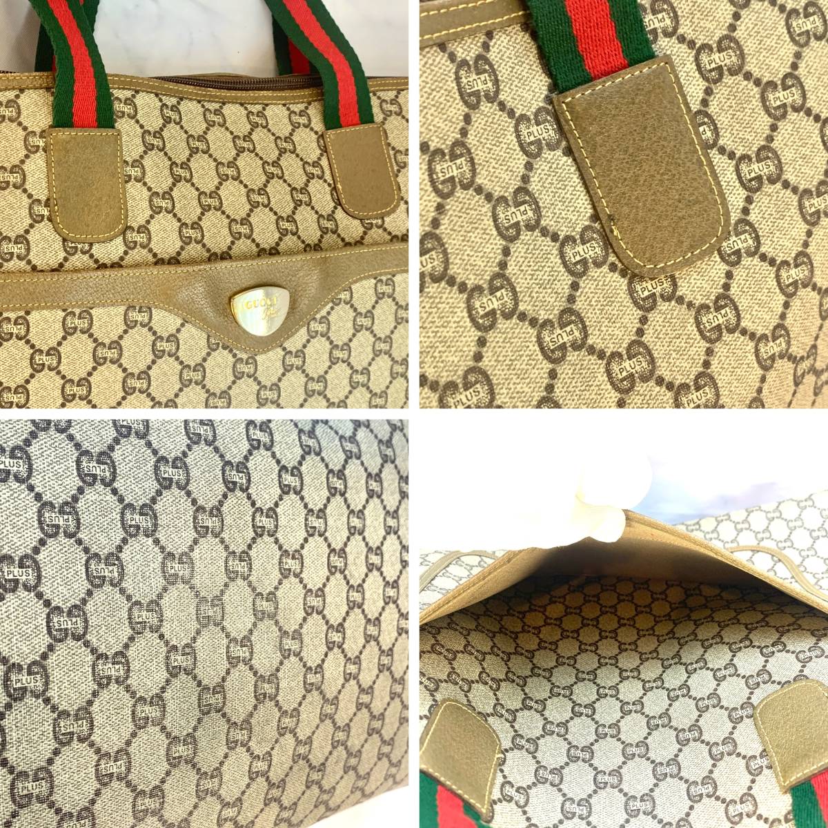 美品】 オールドグッチ GUCCI PLUS グッチプラス トートバッグ 美品】 オールドグッチ GUCCI PLUS グッチプラス トートバッグ
