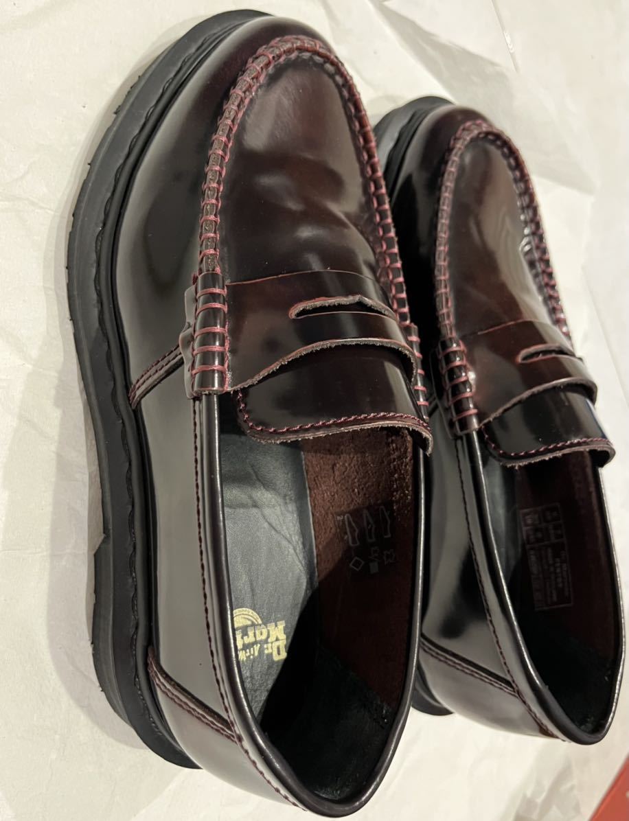 新品未使用 Dr.Martens PENTON ローファー チェリーレッド UK6 25cmサイズ ドクターマーチン 箱あり_画像1