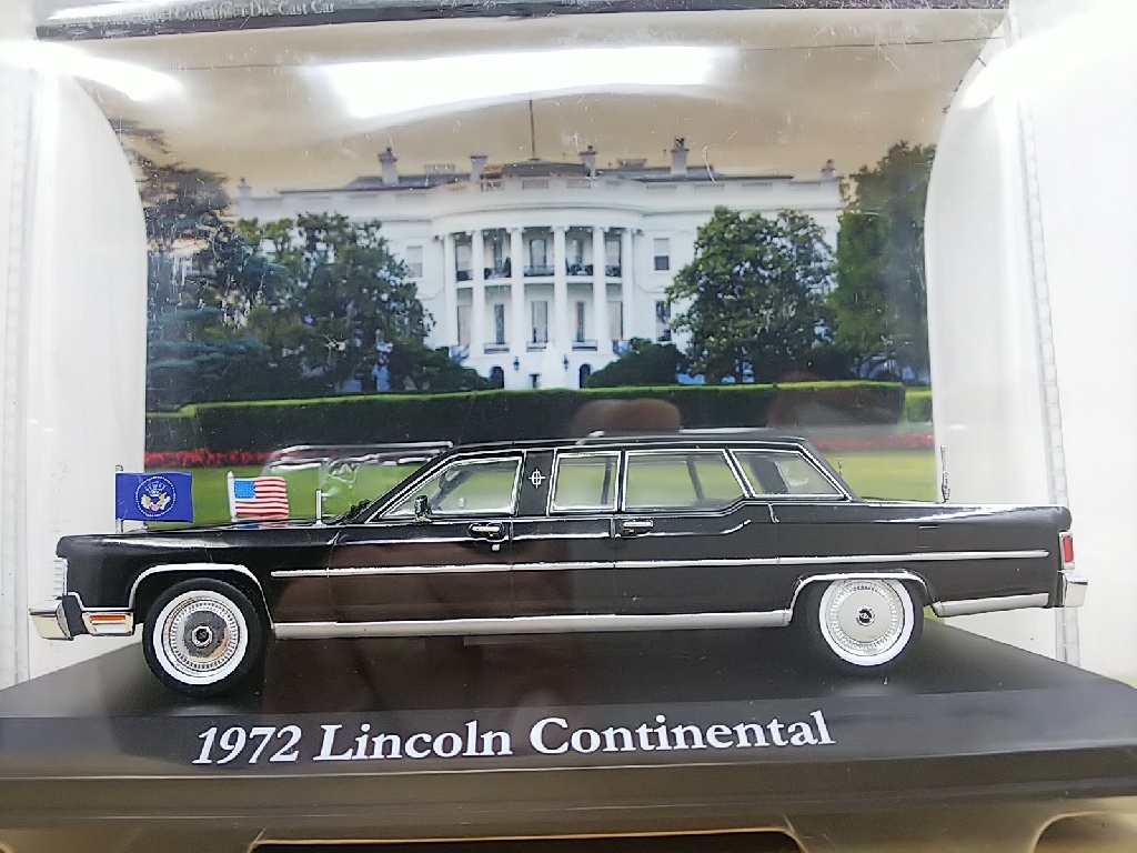 ◆GREENLIGHTグリーンライト 1/43 1972 Lincoln Continental リンカーンコンチネンタルロナルドレーガン アメリカ大統領専用車 ミニカー_画像1