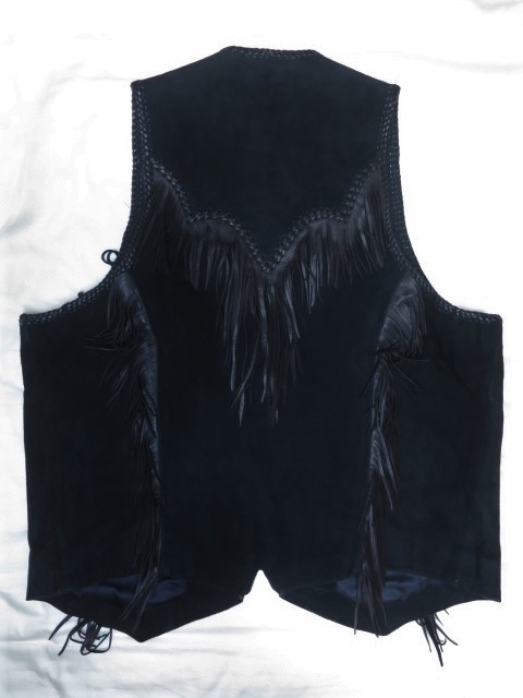 BURRAY OLSON PITIC LEATHER By ARTURO leather the best 42 black fringe neitib Western Conti . gilet NORTH BEACH LEATHER
