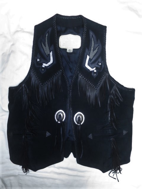 BURRAY OLSON PITIC LEATHER By ARTURO leather the best 42 black fringe neitib Western Conti . gilet NORTH BEACH LEATHER