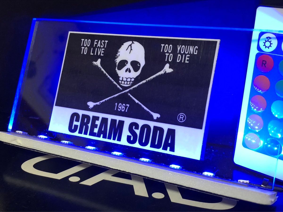 クリームソーダ CREAM SODA 16色フルカラー遠隔操作リモコン付き 新品 送料無料 ブラックスカル