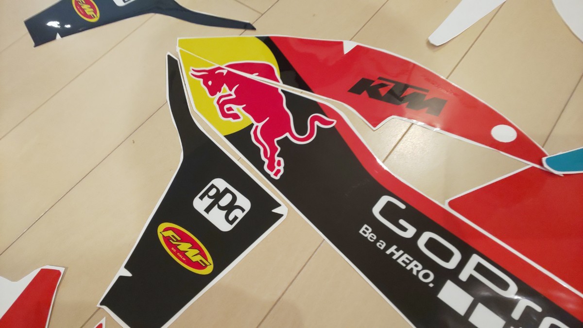 KTM EXC-F EXC XC-W SX 125 150 250 350 Red Bull decal set Gopro 2020-2023