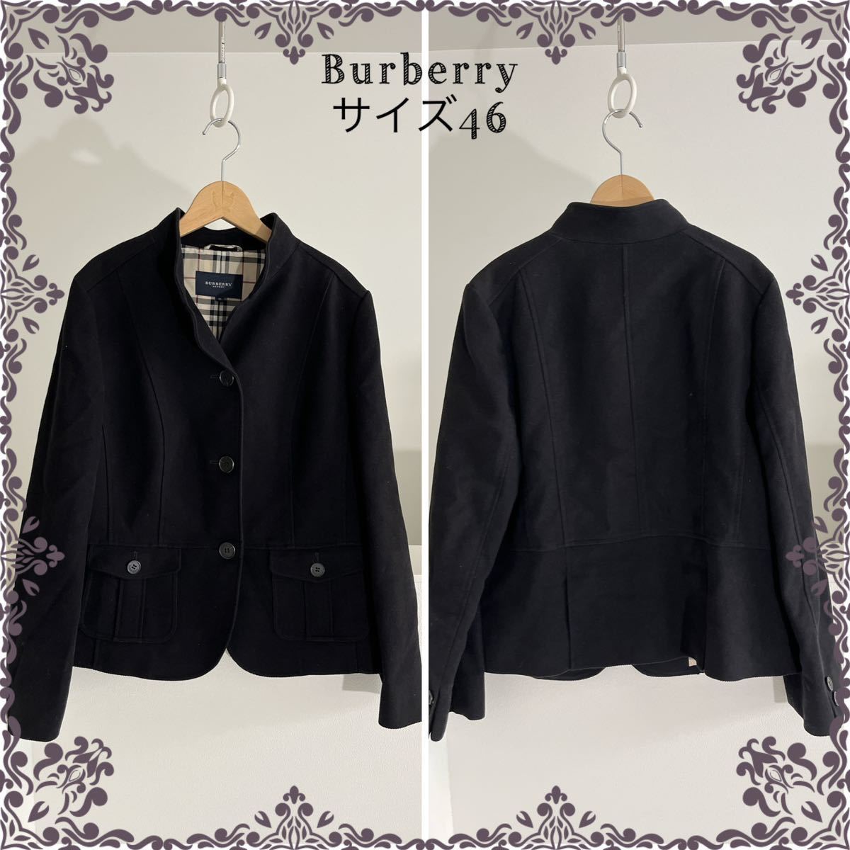 送料無料 大人気 BURBERRY バーバリー テーラードジャケット 裏地ノバ