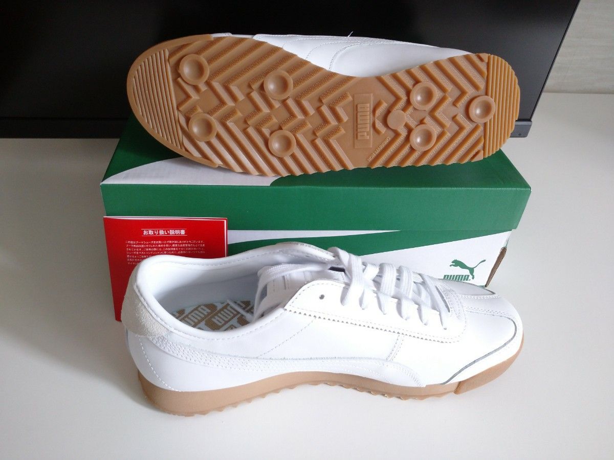 28cm 白 392432 PUMA Roma Leather プーマ ローマ レーザー エスケープ