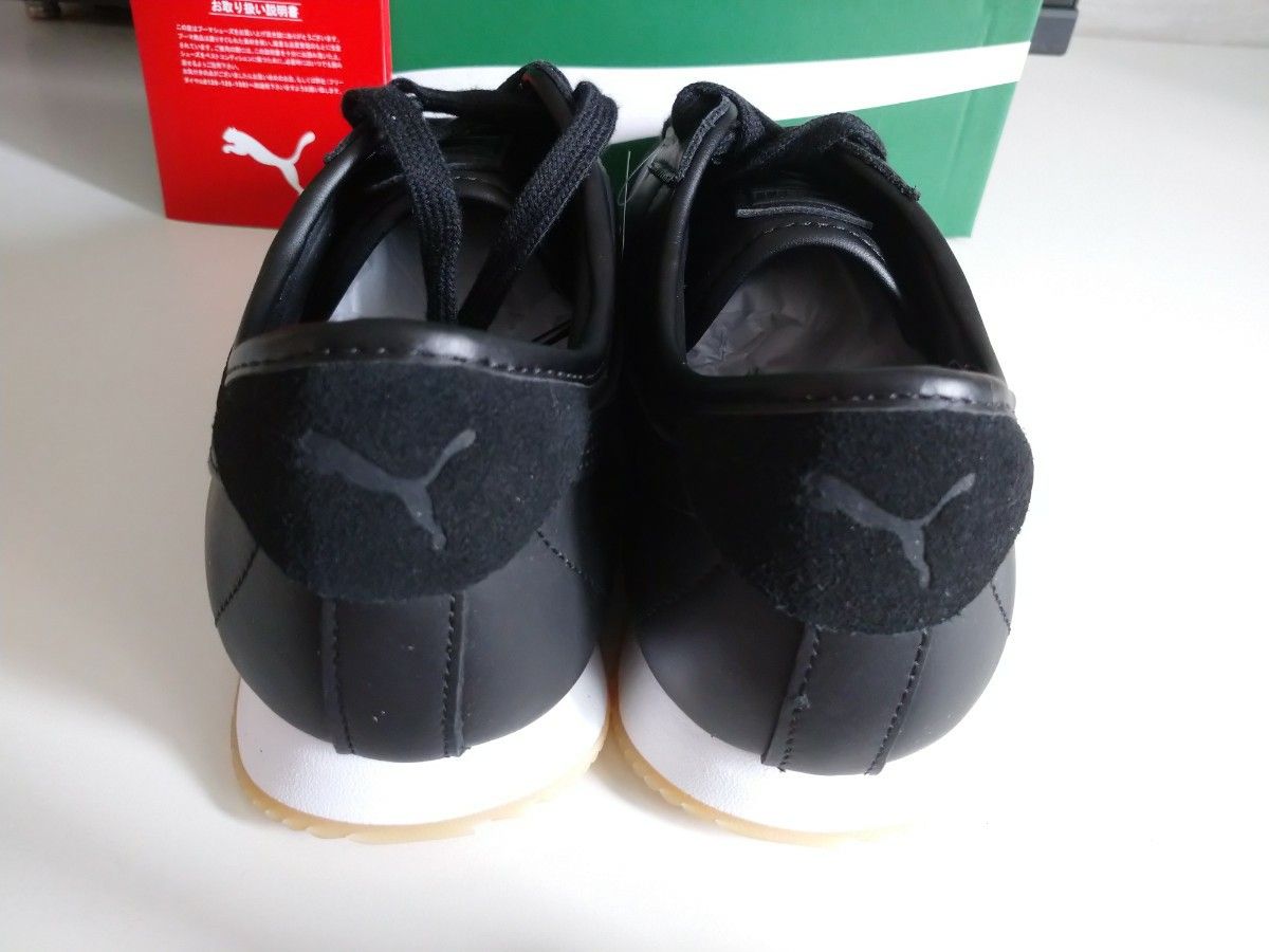 27.5cm 黒 392432 PUMA Roma Leather プーマ ローマ レーザー エスケープ