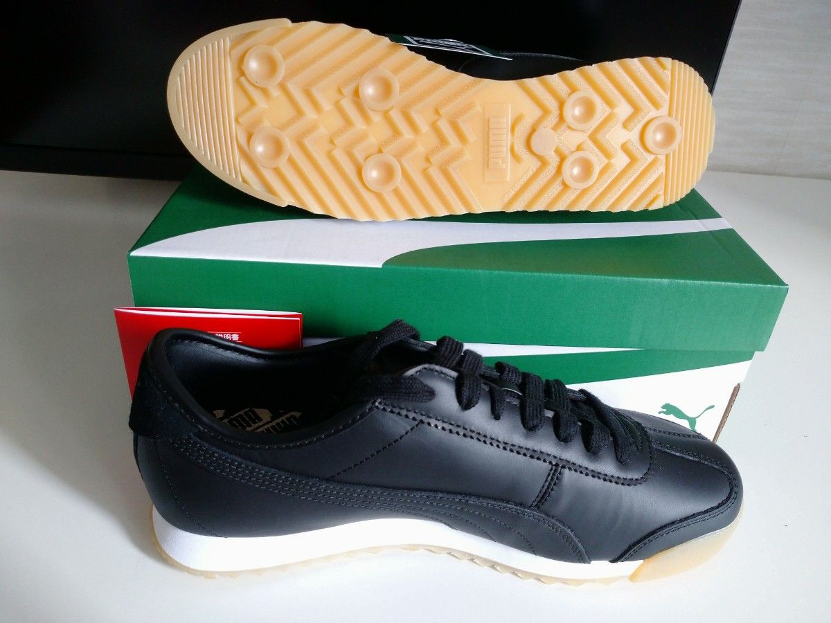 28cm 黒 392432 PUMA Roma Leather プーマ ローマ レザー