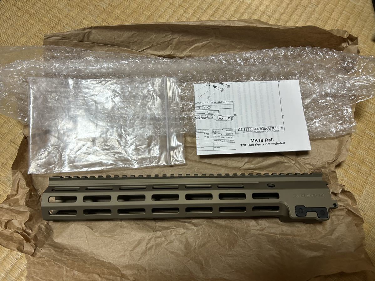 実物 レア Geissele Mk16 Super Modular Rail SMR 13.5 DDC NSN URG-I