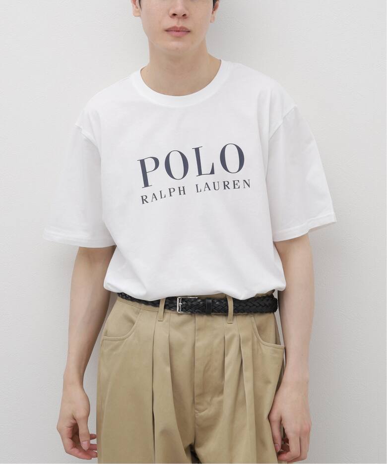 □美品□POLO RALPH LAUREN 半袖Tシャツ L 白 ポロラルフローレン メンズ Short Sleeve Crew Neck ヘインズ 複数落札同梱OK B230927-306●_画像6