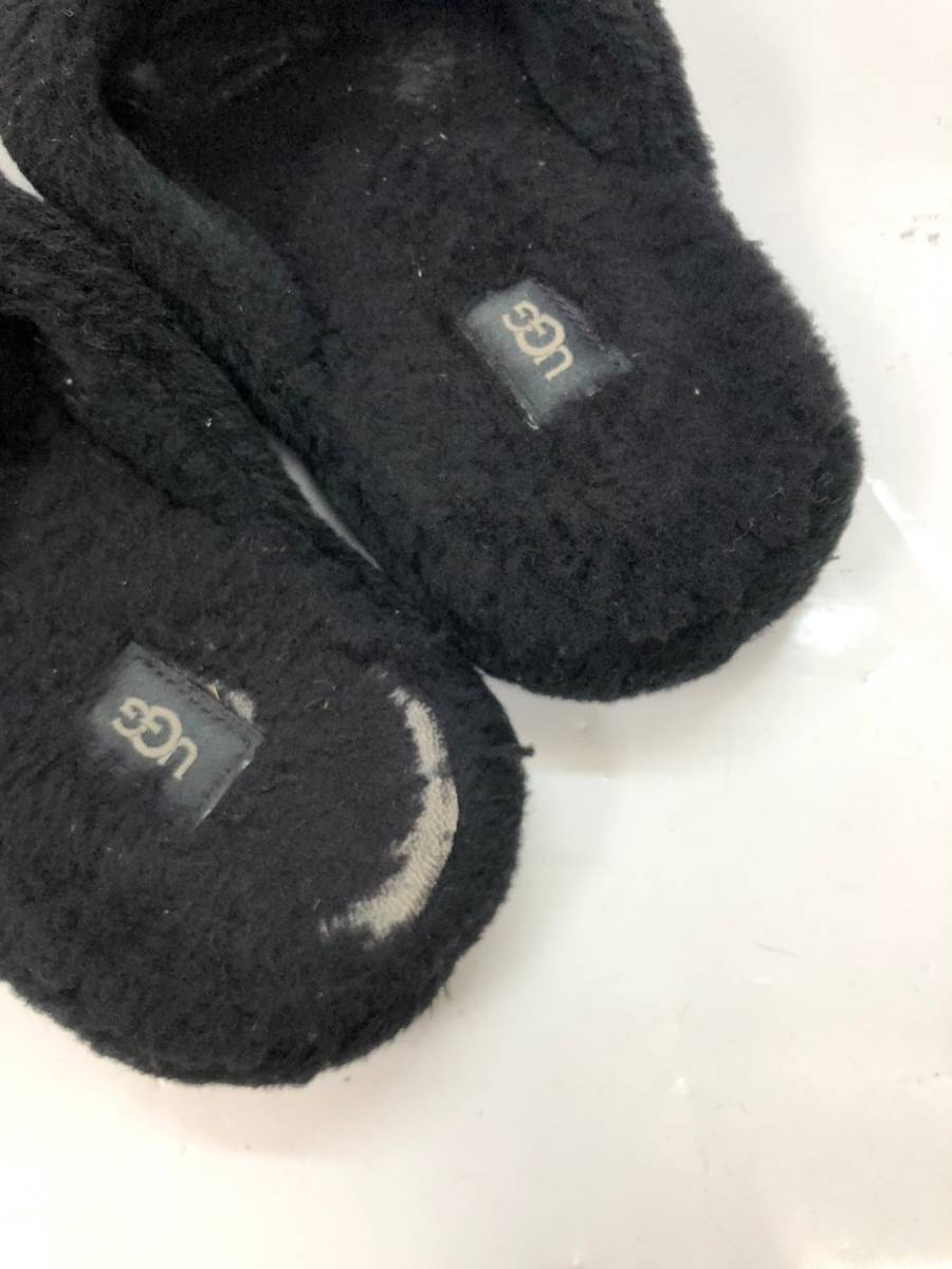 □UGG FLUFF YOU サンダル 27cm 黒 アグ メンズ フラッフ ユー 1117473 複数落札同梱OK B230901-306_画像6