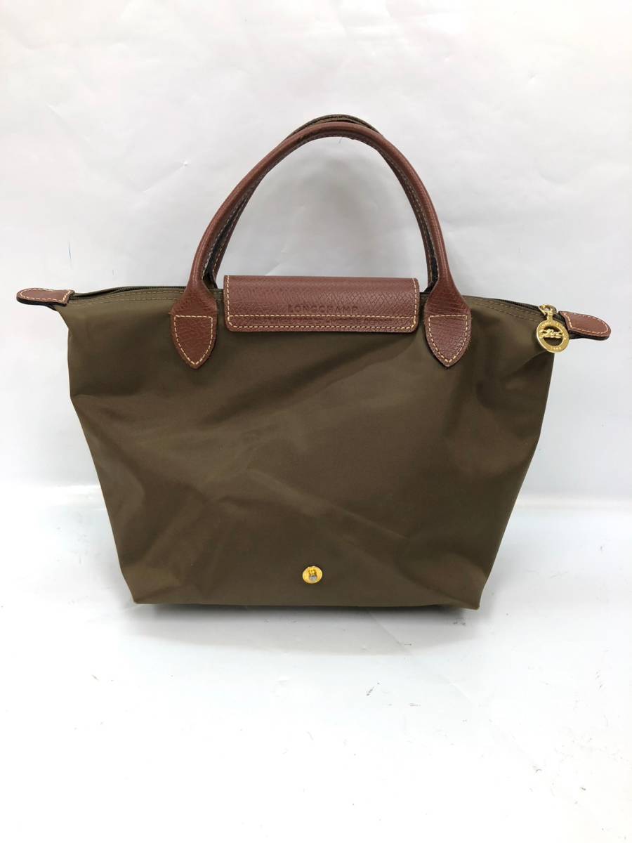 □LONGCHAMP トートバッグ オリーブ系 ロンシャン ハンドバッグ L1621089A23 折り畳み ルプリアージュ 複数落札同梱OK B230901-308_画像2